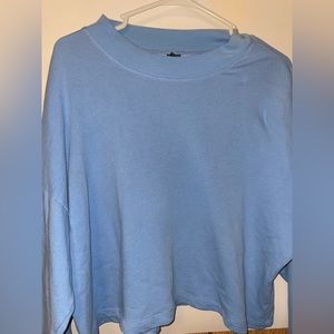 wild fable cropped scoop neck long sleeved sweater/shirt